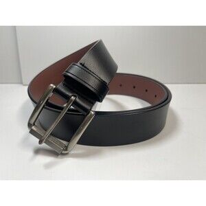 Perry Ellis Black Leather Belt Sz 40 New